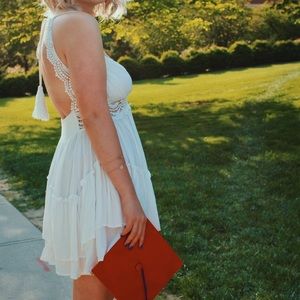 Forever 21 cream crotchet dress